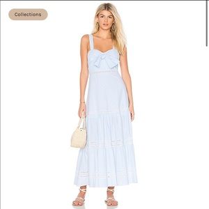 Jonathan Simkhai Tiered Maxi Dress in Sky Combo